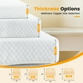 thumbnail image 2 of EDX Cubrecolchón de Memory Foam de Gel de Tamaño Matrimonial de 3 Pulgadas, Cubrecolchón con Funda Suave Extraíble, 2 of 8
