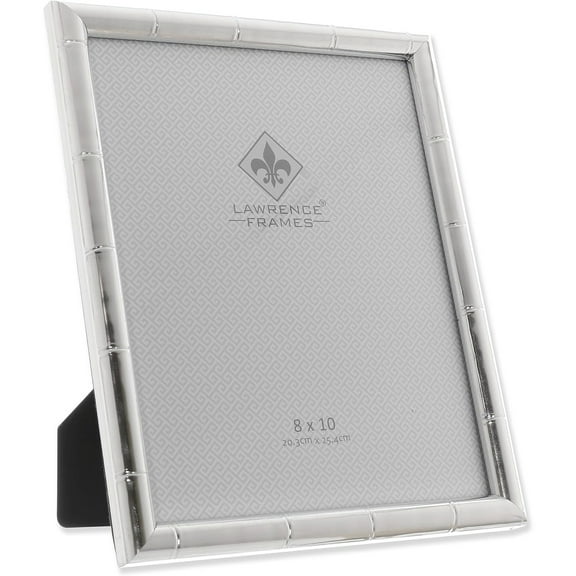Silver BAMBOO Style Polystyrene 8x10 frame - 8x10