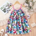 thumbnail image 6 of Fashion Toddler Girls Dress Child Sleeveless Butterfly Cute Prints Summer Beach Princess Trendy Fit Clothes Lovely New Daily Wear Elegant Casual Dresses, 6 of 9