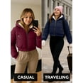 thumbnail image 6 of Women Premium Midweight Puffer Jacket Navy Blue Water-Repellant Insulated-XXL, 6 of 9
