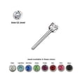 thumbnail image 1 of Bendable Nose Ring with Prong Set CZ Jewel, 1 of 6