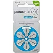 10 Packs (60 Batteries) Power One Cochlear Implant Batteries! 60 Batteries
