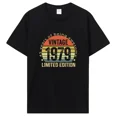 thumbnail image 2 of Camiseta de edición limitada vintage de 1979, regalo, camiseta de algodón de verano, camiseta gráfica de manga corta para hombre, ropa de gran tamaño, 2 of 5