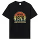 thumbnail image 2 of Camiseta de edición limitada vintage de 1979, regalo, camiseta de algodón de verano, camiseta gráfica de manga corta para hombre, ropa de gran tamaño, 2 of 5