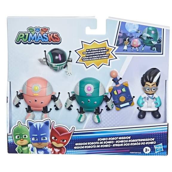PJ Masks Romeo Robot Mission Action Figure Set, 4 Action Figures and Accessory