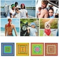 thumbnail image 2 of Unisex Turban Head Scarf Headwear Square Hair Scarves for Camping Cycling Exquisite Geometrical Pattern Hair Wrap, 2 of 8