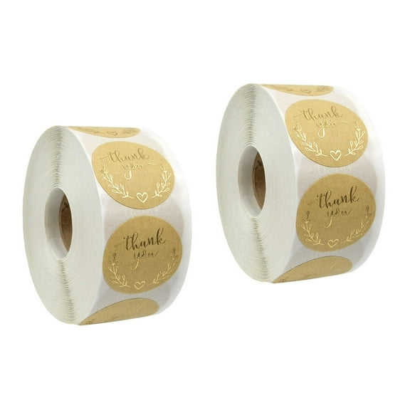 2 Rolls Ten Self-adhesive Label Favor Decals Gift Box Stickers