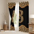 thumbnail image 3 of Erosebridal Girl Personalized Gifts Blackout Curtains Set of 2 (52x84 Each),Cheetah Pattern Bowtie Alphabet B Window Curtains For Kids, 3 of 7