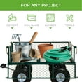 thumbnail image 5 of Best Choice Products Heavy-Duty Steel Garden Wagon Lawn Utility Cart w/ 400lb Capacity, Removable Sides, Handle - Green, 5 of 8