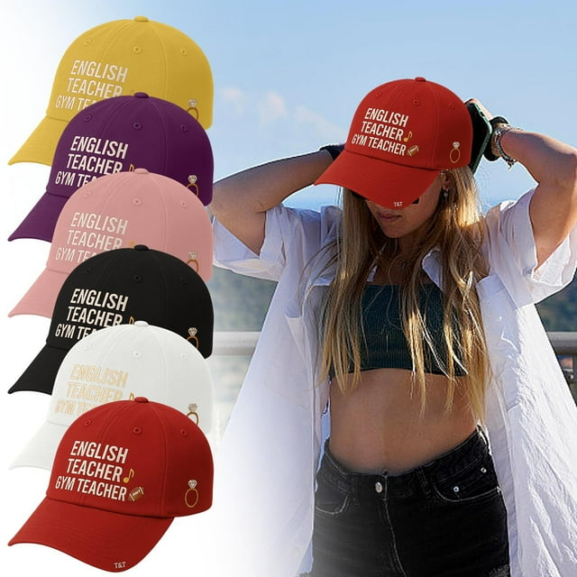 Sombrero de celebración de agradecimiento para el profesor de inglés y el profesor de educación física | Gorra de Reconocimiento Festivo al Educador | Diseño vibrante | Material duradero | Pieza
