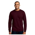 thumbnail image 3 of Port & Company Tall Long Sleeve 50/50 Cotton/Poly TShirt (PC55LST) Athletic Maroon, 4XLT, 3 of 6