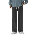 thumbnail image 1 of Pantalones de hombre, pantalones térmicos para hombre, pantalones de nieve, pantalones de invierno con forro polar cálido, pantalones vaqueros térmicos de felpa con pierna recta., 1 of 6