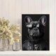 thumbnail image 2 of Qisvanset 12x16 Inch With Frame 2D Flat Wall Art French Bulldog Cool Pet Portrait Dog Lover Home Wall Art, 2 of 8