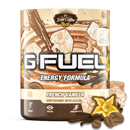 (2 pack) G Fuel Elite Energy and Endurance Tub, French Vanilla Coffee, 40 Servings