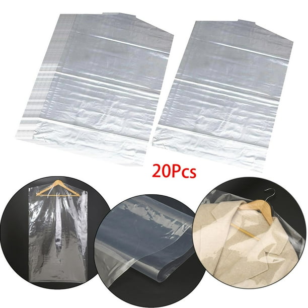 20 bolsas transparentes para ropa a prueba de polvo para armario vestido impermeable almacenamiento de trajes para colgar ropa fundas antipolvo 60cmx110cm Soledad Cubierta de polvo de ropa Walmart en ...