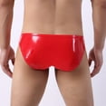 thumbnail image 5 of Mens Underwear Man Imitation Leather Patent Leather Knickers Low Waist Lingerie Briefs, 5 of 6