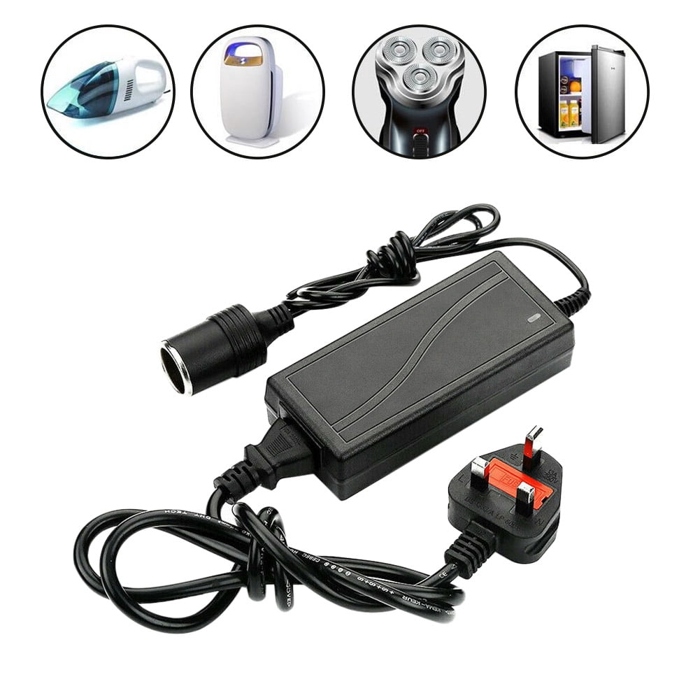 Car Cigarette Lighter Socket Converter 12v 5a Lighter Socket 110v Mains Plug To Dc Car Charger Power Adapter For Car Compressor Vacuum Diffuser Inflator And More Walmart Com Walmart Com