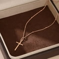 thumbnail image 3 of 925 Sterling Silver Cross Choker Necklace for Women Teens Simple Cross Pendant Necklace Chain Minimalist, 3 of 9