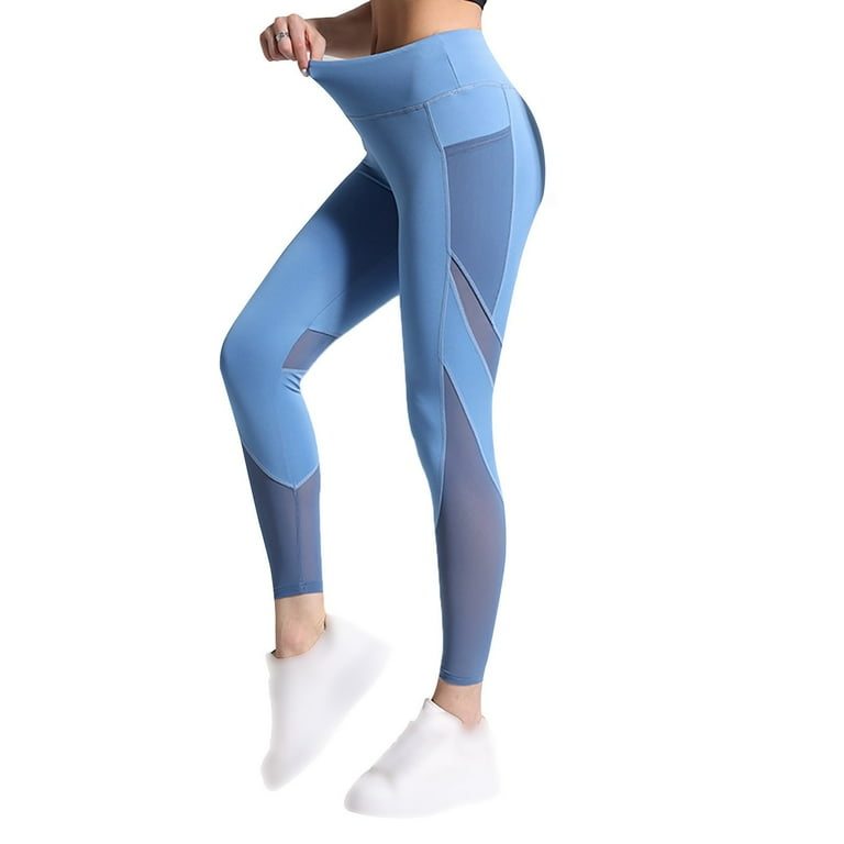 Women's Mesh Leggings Yoga Pants, High Waisted Yoga Pants for Lady