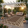 thumbnail image 4 of Outdoor Rug – Reversible Waterproof Plastic Straw Mat – UV-Resistant, Washable & Non-Shedding – Deck, Porch, Balcony, Backyard, Camping & RV, 4 of 8