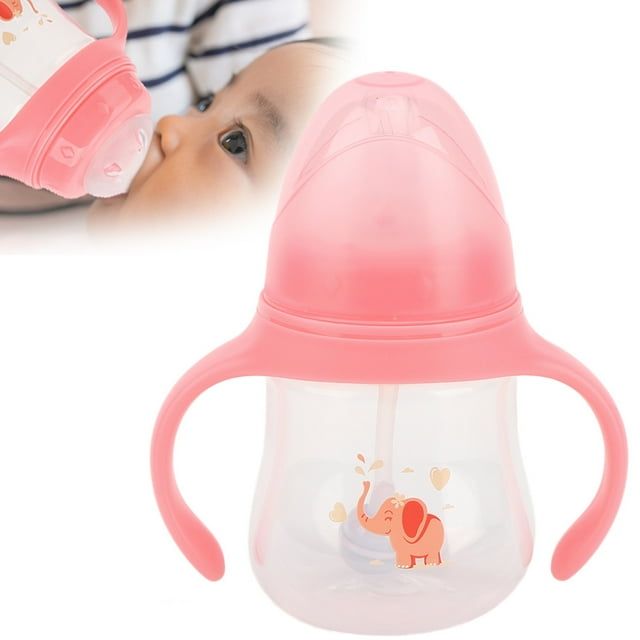Vaso para bebés, biberón, vaso para bebés, vaso con pajita, vaso para niños pequeños, probado profesionalmente