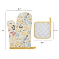 thumbnail image 7 of REGALWOVEN Oven Mitts and Pot Holders Sets 2Pcs, Heat Resistant Kitchen Oven Gloves and Pot Holders for Baking Yellow 10x6.5inch, 7 of 7