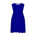 thumbnail image 4 of Huvoen 14-16 Robes pour Filles Taille Robe pour Petites Filles Robe Quotidienne Vacances Imprimé Sans Manches Décontractée Mignonne Douce Robes Bleu 3 Ans, 4 of 5