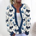 thumbnail image 5 of Mgmyaa Womens Christmas Printed Knitted Cardigan Button Up Long Sleeve Sweater Jacket Fall Winter Casual Holiday Wear, 5 of 5
