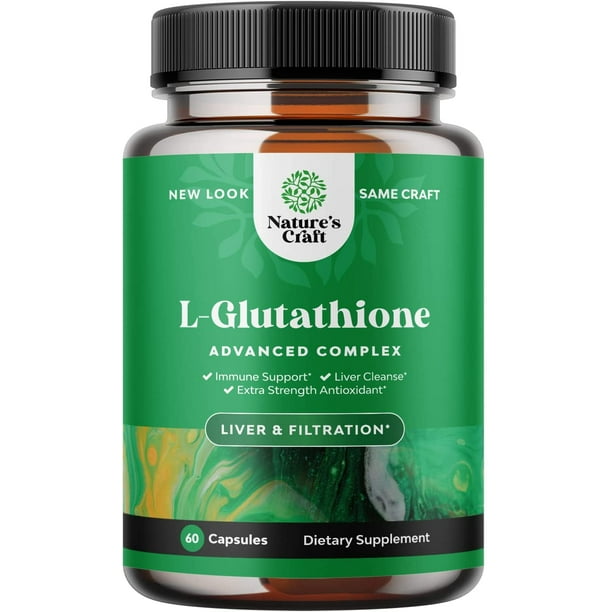 Craft Pure Glutathione Whitening Pills Supplement Antioxidant for Youthful Skin Health 60 capsules - Walmart.com
