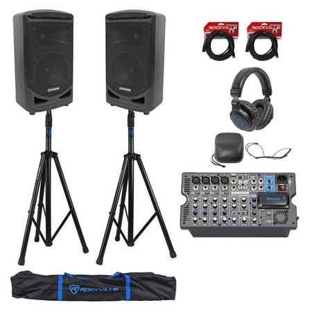 Samson Church/School Portable 8" Audio Visual Speaker Sound System+Headphones