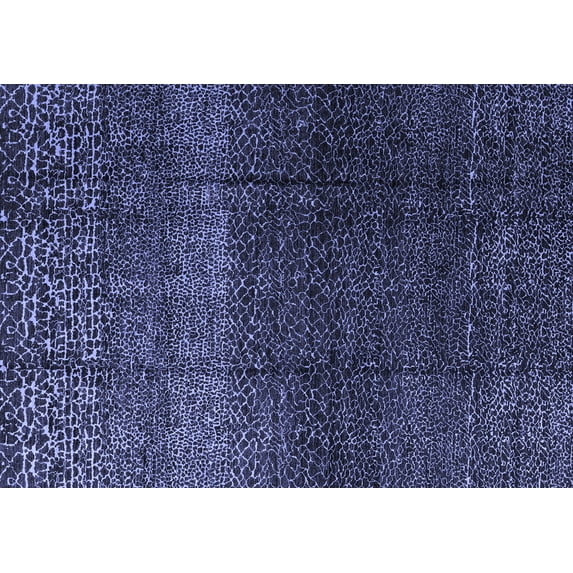 Ahgly Company Indoor Rectangle Abstract Blue Modern Area Rugs, 5' x 7'