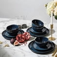 thumbnail image 2 of Stone Lain Mirella 16-Piece Dinnerware Set Stoneware, Borosilicate Glass, Service for 4, Blue, 2 of 6