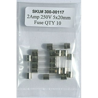 Pack of 5, T10A250V, T10A 250V, T10 250V Axial, Ceramic Fuses 6X30mm (1/4  inch x 1-1/4 inch), 10 Amp (10A) 250V, Slow Blow (Time Delay)