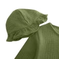 thumbnail image 6 of Coerni Girls Boys Linen Cotton Romper Button-Down Baby Girl Summer Clothes with Ruffled Bonnet Hat Unisex Photoshoot Outfits, 6 of 6