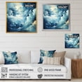 thumbnail image 4 of Designart "Azure And Snow Clouds Tempest" Clouds Floater Framed Canvas Art Print, 4 of 5