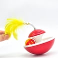 thumbnail image 3 of Rolling Cat Toys w/ Bell Exerciser Ball Pet Toy for Exercising Chasing - Red, 3 of 9