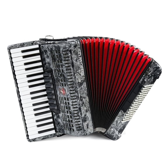Accordion, 37 Keys 96 Bass Professional Accordion for Beginners and Advanced Players with Backpack and Strap