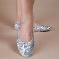 thumbnail image 2 of mujer niña zapatos de danza del vientre antideslizantes suelas blandas zapatos de rendimiento plata Sunnimix Zapatillas de danza del vientre, 2 of 5