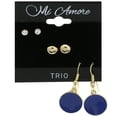 thumbnail image 2 of Mi Amore Multiple-Earring-Set Gold-Tone/Blue, 2 of 2