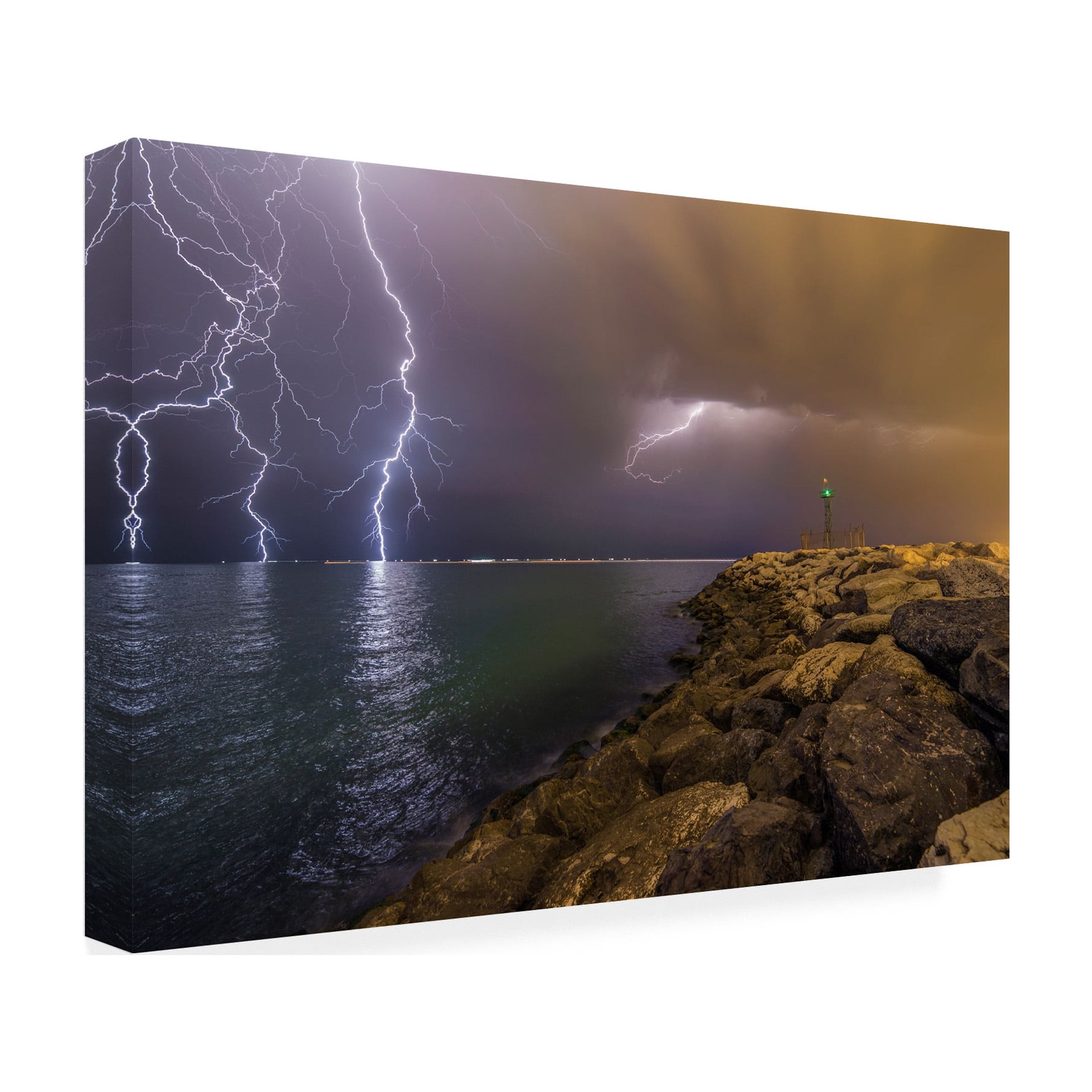 Mehdi Momenzadeh 'When Lightning Strikes' Canvas Art