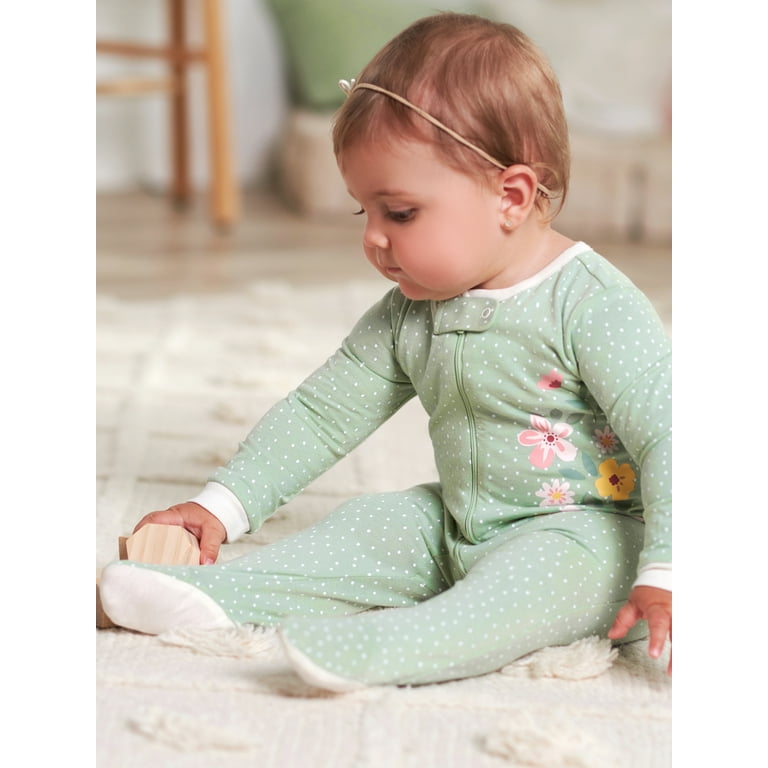 Footie pajamas for baby girl sale