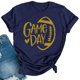 thumbnail image 2 of Karight Football Shirts for Women Game Day T Shirts Football Outfits Funny Graphic Tee Casual Short Sleeve Tee Shirts, 2 of 4