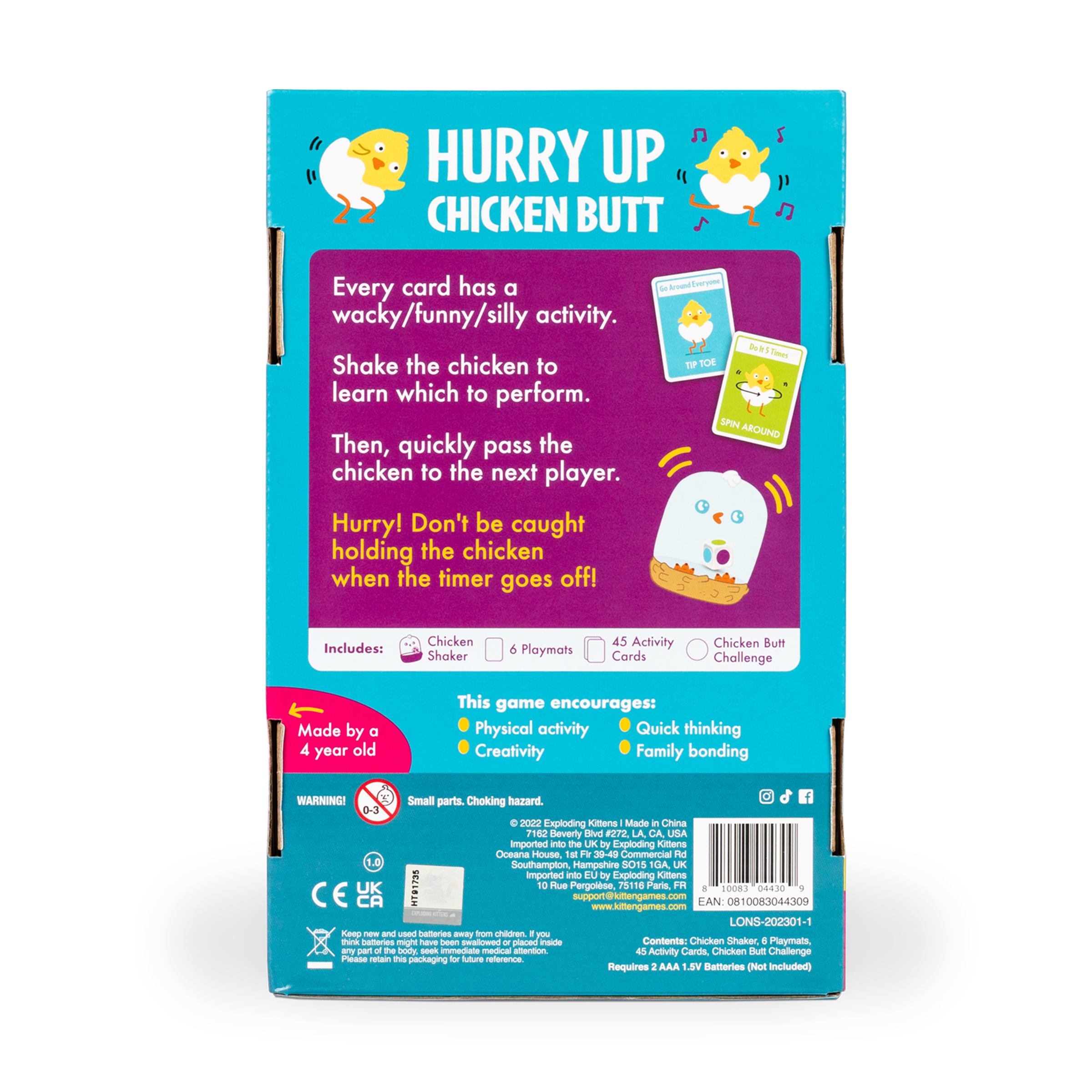 Exploding Kittens Hurry Up Chicken Butt Party Game photo 3