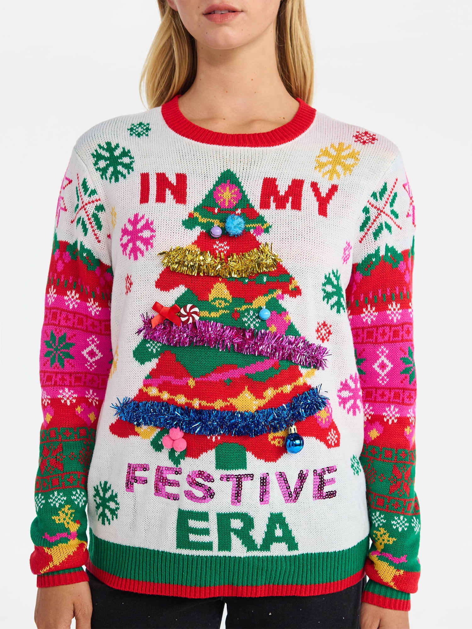 No Boundaries Christmas Sweater, Lightweight, Women's