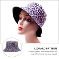 thumbnail image 3 of 1 Pce Chapeau Bob Double Face à Imprimé Léopard Pare-Soleil Pêcheur Hap Mode, 3 of 6