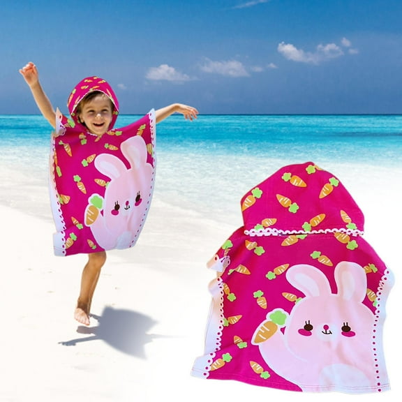 Hwkond Kids Beach Towels Hooded Beach Towel For Kids Hooded Bath Towel 47 X 24 Inch Kids Towel Set Microfiber Baby Towel For Boys And Girls Ages 1-7 Bathroom Beach Swimming Supplies on Clearance