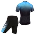 thumbnail image 2 of Men's Summer Short Suits Cycling Set Cycling Jersey with 5D Padded Riding Shorts Quick Dry Breathable Cycling Jersey Set for Outdoor Sport Cycling Biking, 2 of 7