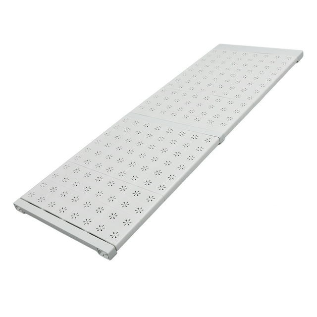 Organisateur d'Étagère à Tension de Garde-Robe Réglable et Extensible pour Armoire Garde-Robe Placard Salle de Bain, Installation Sans Perçage, Convient aux Garde-Robes, Armoires