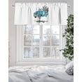 thumbnail image 5 of Curtain Valance for Windows,Rustic Truck Cacti Flower Kitchen Valances Rod Pocket Short Curtains,Watercolor Farmhouse Theme Window Treatment Panel for Bedroom Bathroom 42x12in, 5 of 9