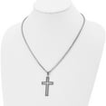 thumbnail image 4 of Stainless Steel Polished Black Cz Cross 20In Necklace Made In China -Jewelry By Sweet Pea, 4 of 8